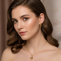 Nail necklace and earrings set